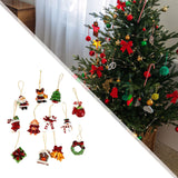 12x Christmas Tree Hanging Ornaments Crafts Xmas Tree Decor for Holiday Home