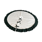 Maxbell Christmas Tree Skirt Christmas Tree Decoration for Hotel Home Party Supplies Black Green 122cm