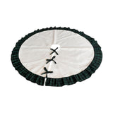 Maxbell Christmas Tree Skirt Christmas Tree Decoration for Hotel Home Party Supplies Black Green 122cm