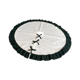 Maxbell Christmas Tree Skirt Christmas Tree Decoration for Hotel Home Party Supplies Black Green 122cm