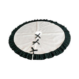 Maxbell Christmas Tree Skirt Christmas Tree Decoration for Hotel Home Party Supplies Black Green 122cm