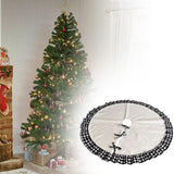 Maxbell Christmas Tree Skirt Christmas Tree Decoration for Hotel Home Party Supplies Black Green 122cm