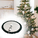 Christmas Tree Skirt Christmas Tree Decoration for Hotel Home Party Supplies Black Green 92cm