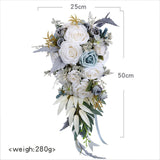 Wedding Bouquet Boho Tossing Cascading Bouquet for Confession Party Ceremony