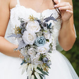 Wedding Bouquet Boho Tossing Cascading Bouquet for Confession Party Ceremony