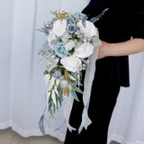 Wedding Bouquet Boho Tossing Cascading Bouquet for Confession Party Ceremony