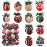 24Pcs Christmas Balls Crafts Christmas Baubles for Thanksgiving Home Wedding