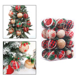 24Pcs Christmas Balls Crafts Christmas Baubles for Thanksgiving Home Wedding