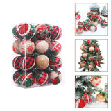 24Pcs Christmas Balls Crafts Christmas Baubles for Thanksgiving Home Wedding