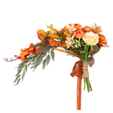 Wedding Bouquet Fake Flowers Romantic Fall Teardrop Elegant Drop Shape