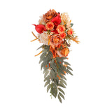 Wedding Bouquet Fake Flowers Romantic Fall Teardrop Elegant Drop Shape