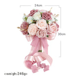 Wedding Roses Bouquet Decor Bridal Bouquet for Weddings Engagement Valentines Pink