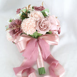 Wedding Roses Bouquet Decor Bridal Bouquet for Weddings Engagement Valentines Pink