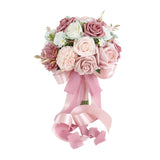 Wedding Roses Bouquet Decor Bridal Bouquet for Weddings Engagement Valentines Pink