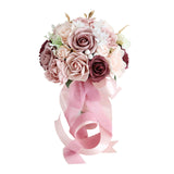 Wedding Roses Bouquet Decor Bridal Bouquet for Weddings Engagement Valentines Burgundy