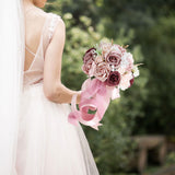 Wedding Roses Bouquet Decor Bridal Bouquet for Weddings Engagement Valentines Burgundy