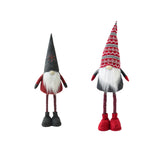 Maxbell Standing Christmas Gnome Doll Christmas Standing Doll for Holiday Shelf Xmas Gray Hat