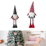 Maxbell Standing Christmas Gnome Doll Christmas Standing Doll for Holiday Shelf Xmas Gray Hat