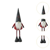 Maxbell Standing Christmas Gnome Doll Christmas Standing Doll for Holiday Shelf Xmas Gray Hat
