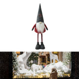 Maxbell Standing Christmas Gnome Doll Christmas Standing Doll for Holiday Shelf Xmas Gray Hat
