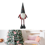Maxbell Standing Christmas Gnome Doll Christmas Standing Doll for Holiday Shelf Xmas Gray Hat