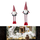 Maxbell Standing Christmas Gnome Doll Novelty Standing Doll for Office Holiday Shelf Adjust 65cm to 95cm