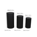 3 Pieces Cylinder Pedestal Stands Decorative Background Cake Cylinder Stands Black