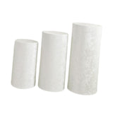 3Pcs Cylinder Pedestal Stand Covers Decoration Tablecloth Plinth Stand Cover White