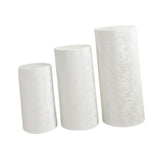 3Pcs Cylinder Pedestal Stand Covers Decoration Tablecloth Plinth Stand Cover White