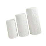 3Pcs Cylinder Pedestal Stand Covers Decoration Tablecloth Plinth Stand Cover White