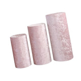 3Pcs Cylinder Pedestal Stand Covers Decoration Tablecloth Plinth Stand Cover Pink