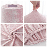 3Pcs Cylinder Pedestal Stand Covers Decoration Tablecloth Plinth Stand Cover Pink