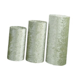 3Pcs Cylinder Pedestal Stand Covers Decoration Tablecloth Plinth Stand Cover Green