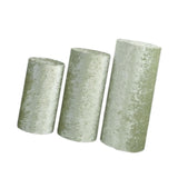 3Pcs Cylinder Pedestal Stand Covers Decoration Tablecloth Plinth Stand Cover Green