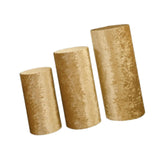 3Pcs Cylinder Pedestal Stand Covers Decoration Tablecloth Plinth Stand Cover Gold