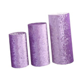 3Pcs Cylinder Pedestal Stand Covers Decoration Tablecloth Plinth Stand Cover Purple