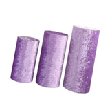 3Pcs Cylinder Pedestal Stand Covers Decoration Tablecloth Plinth Stand Cover Purple