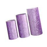 3Pcs Cylinder Pedestal Stand Covers Decoration Tablecloth Plinth Stand Cover Purple