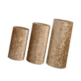 3Pcs Cylinder Pedestal Stand Covers Decoration Tablecloth Plinth Stand Cover Light Coffee