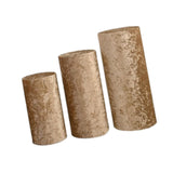 3Pcs Cylinder Pedestal Stand Covers Decoration Tablecloth Plinth Stand Cover Light Coffee