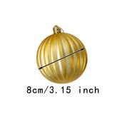 12x Christmas Ball Ornaments Christmas Decorations Crafts Decorative Baubles Gold