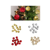 12x Christmas Ball Ornaments Christmas Decorations Crafts Decorative Baubles Gold