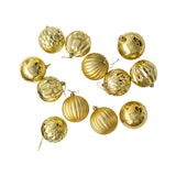 12x Christmas Ball Ornaments Christmas Decorations Crafts Decorative Baubles Gold