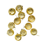 12x Christmas Ball Ornaments Christmas Decorations Crafts Decorative Baubles Gold