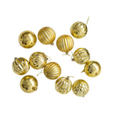 12x Christmas Ball Ornaments Christmas Decorations Crafts Decorative Baubles Gold