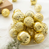 12x Christmas Ball Ornaments Christmas Decorations Crafts Decorative Baubles Gold