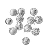 12x Christmas Ball Ornaments Christmas Decorations Crafts Decorative Baubles Silver