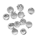 12x Christmas Ball Ornaments Christmas Decorations Crafts Decorative Baubles Silver