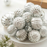 12x Christmas Ball Ornaments Christmas Decorations Crafts Decorative Baubles Silver