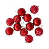 12x Christmas Ball Ornaments Christmas Decorations Crafts Decorative Baubles Red